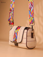 Printed sling bag - Cream
