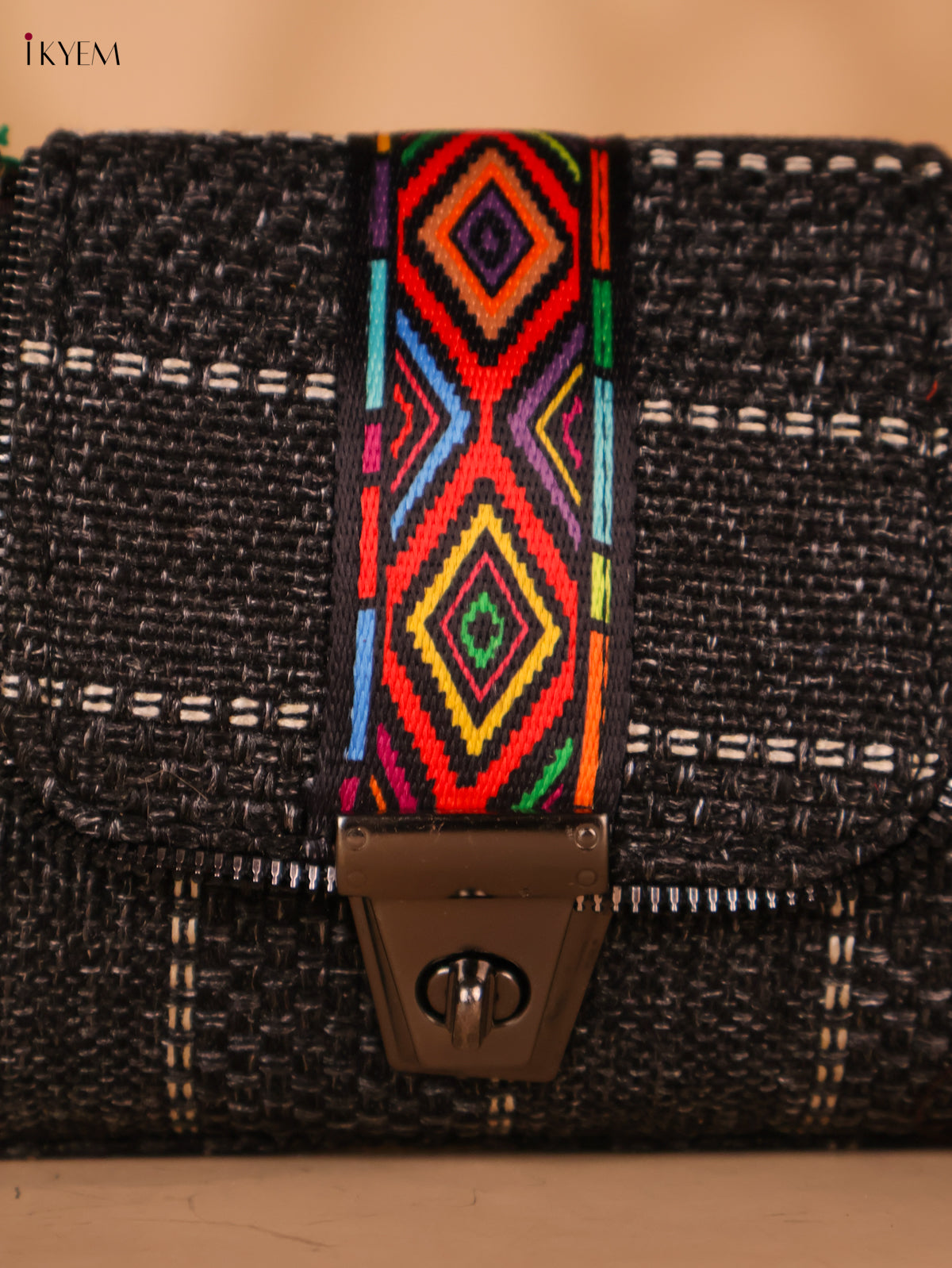 Printed sling bag - Gray