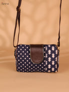 Printed sling bag -Blue & White