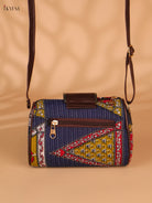 Printed Sling Bag Blue -Red