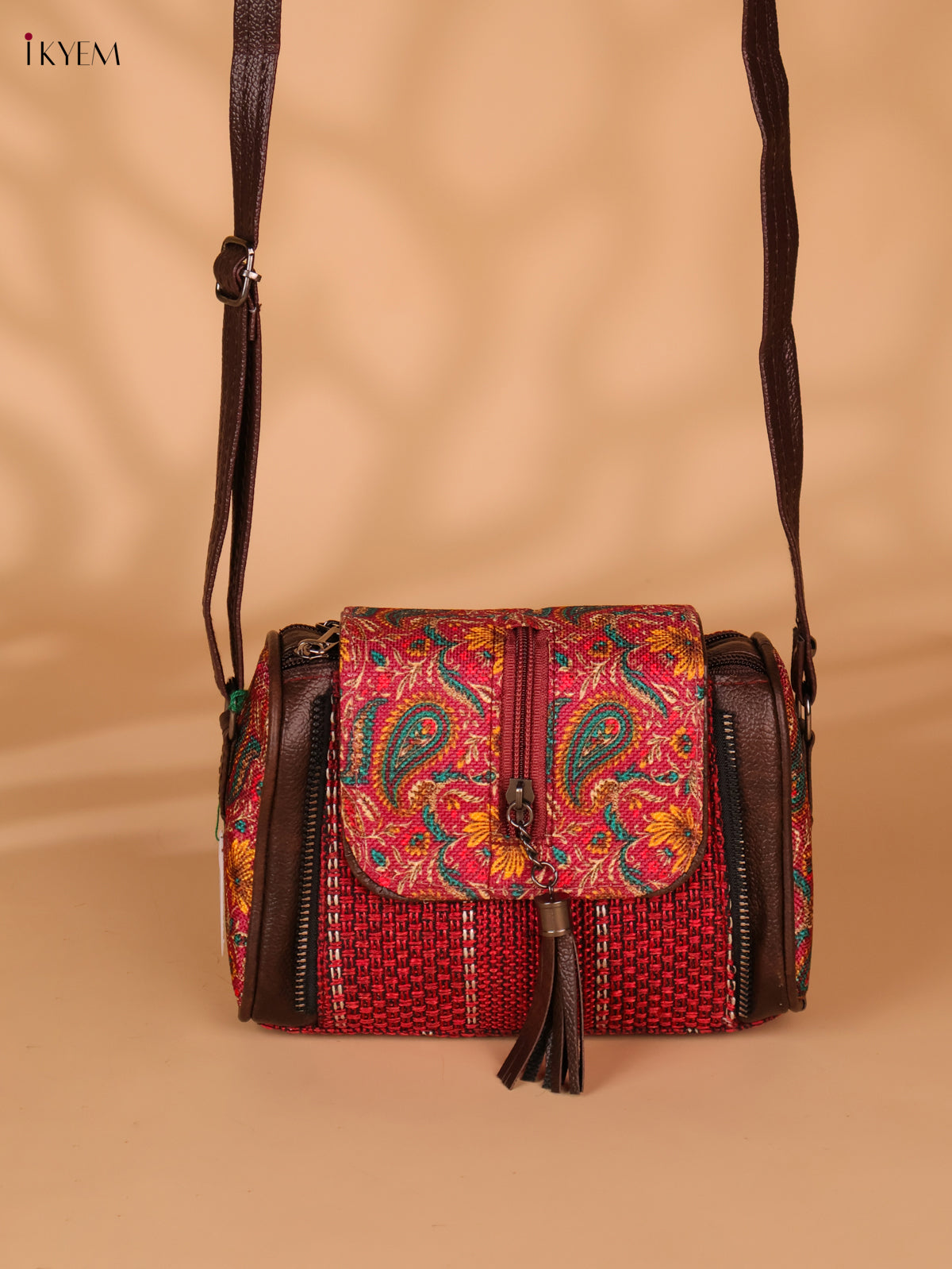 Printed Sling Bag-Red colour