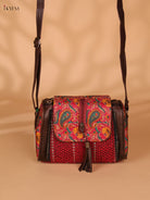 Printed Sling Bag-Red colour