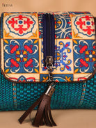 Printed Sling Bag-Blue colour