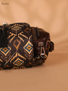 Printed Sling Bag-Brown colour