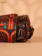 Printed Sling Bag-Maroon colour