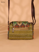 Printed Sling Bag-Green colour