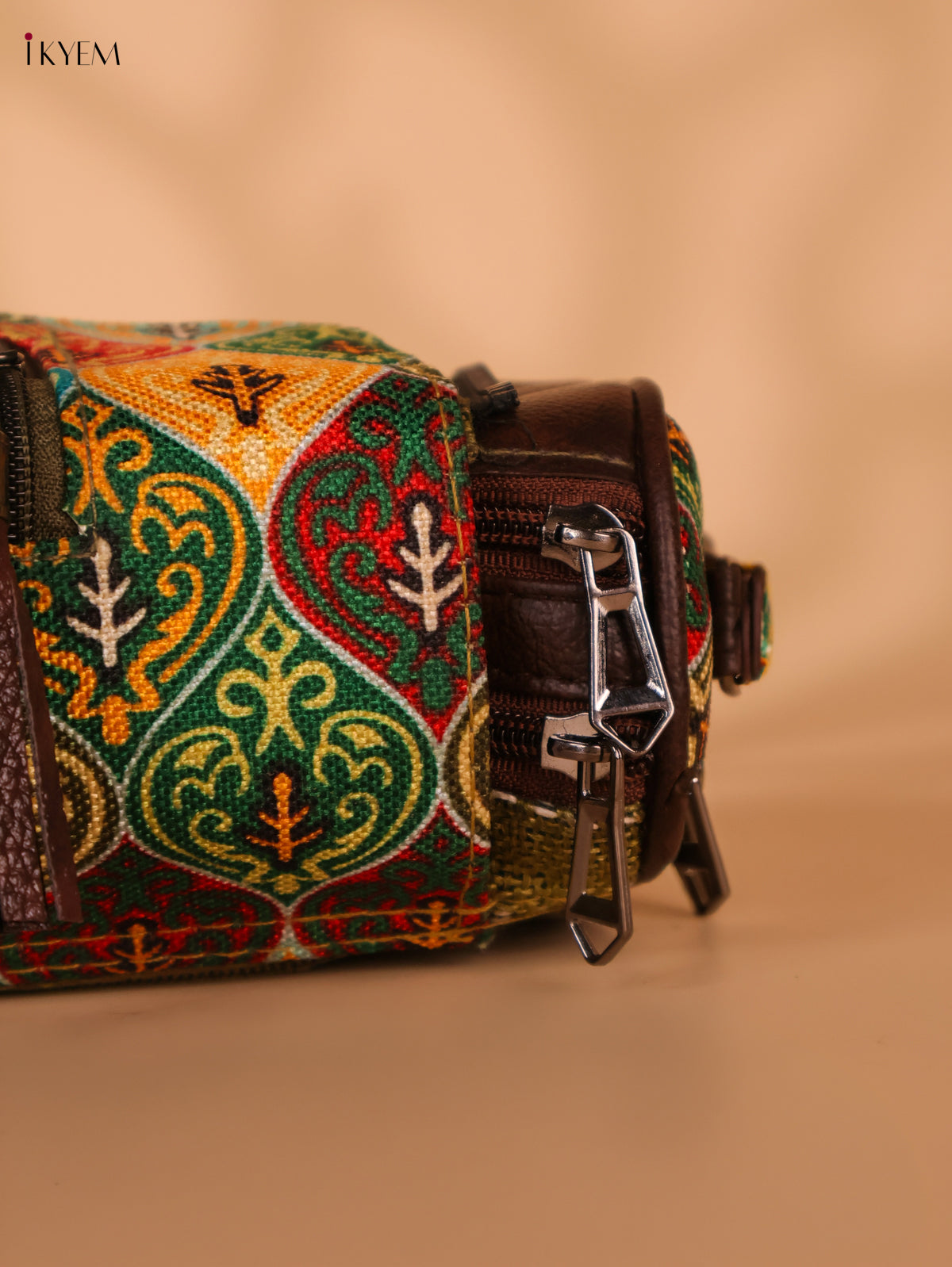 Printed Sling Bag-Green colour