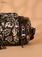 Printed Sling Bag-Black colour
