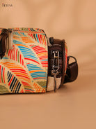 Printed Sling Bag-Cream colour