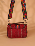 Printed sling bag - Red