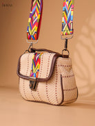 Printed sling bag - Cream
