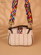 Printed sling bag - Cream
