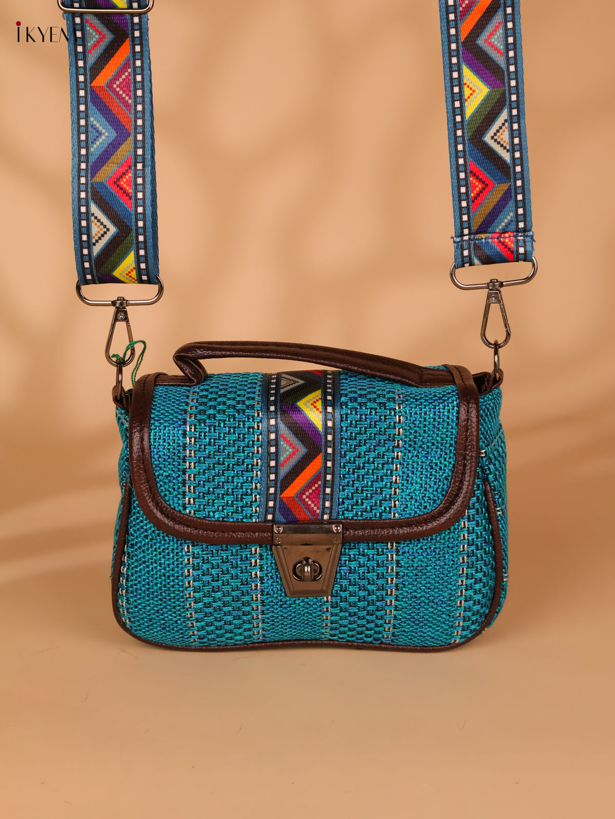 Printed sling bag - Blue