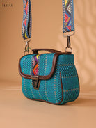 Printed sling bag - Blue