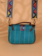 Printed sling bag - Blue