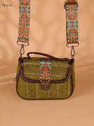 Printed sling bag - Green