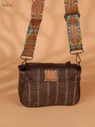 Printed sling bag - Brown