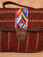Printed sling bag - Maroon & multicolour