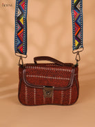 Printed sling bag - Maroon