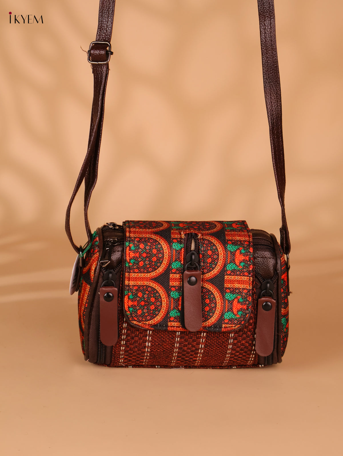 Printed sling bag - Maroon