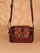 Printed sling bag - Maroon