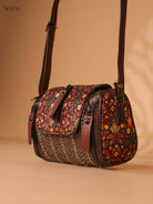 Printed sling bag - Brown