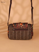 Printed sling bag - Brown