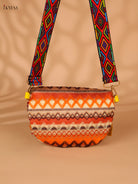 Printed sling bag - Multicolour-Medium