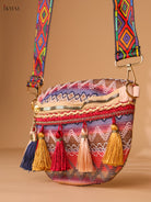Printed sling bag - Multicolour-Medium