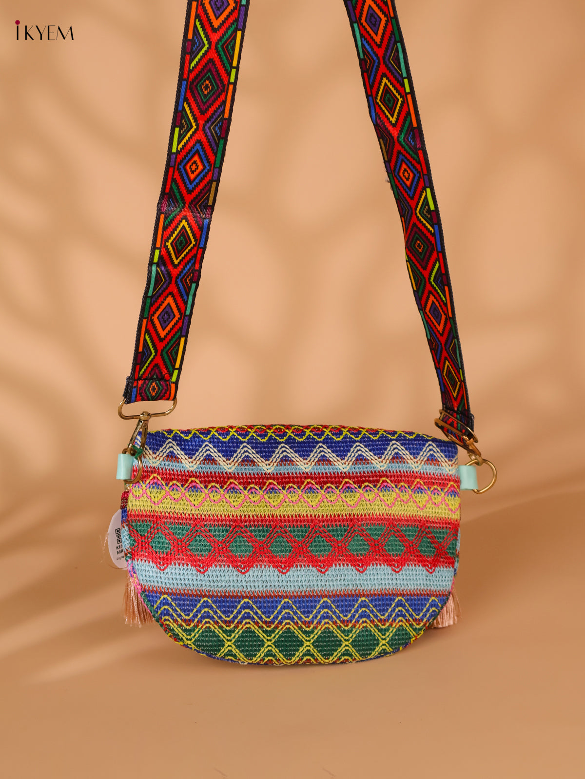 Printed sling bag - Multicolour-Medium
