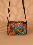 Printed cotton Sling Bag – Multicolour
