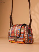 Printed cotton Sling Bag – Multicolour