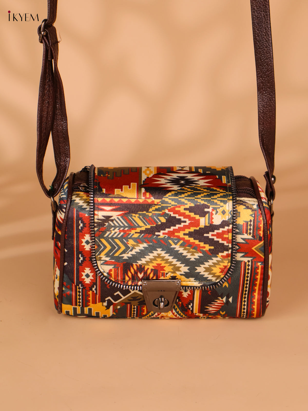Printed cotton Sling Bag – Multicolour