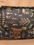 Printed Sling Bag warli design – Black