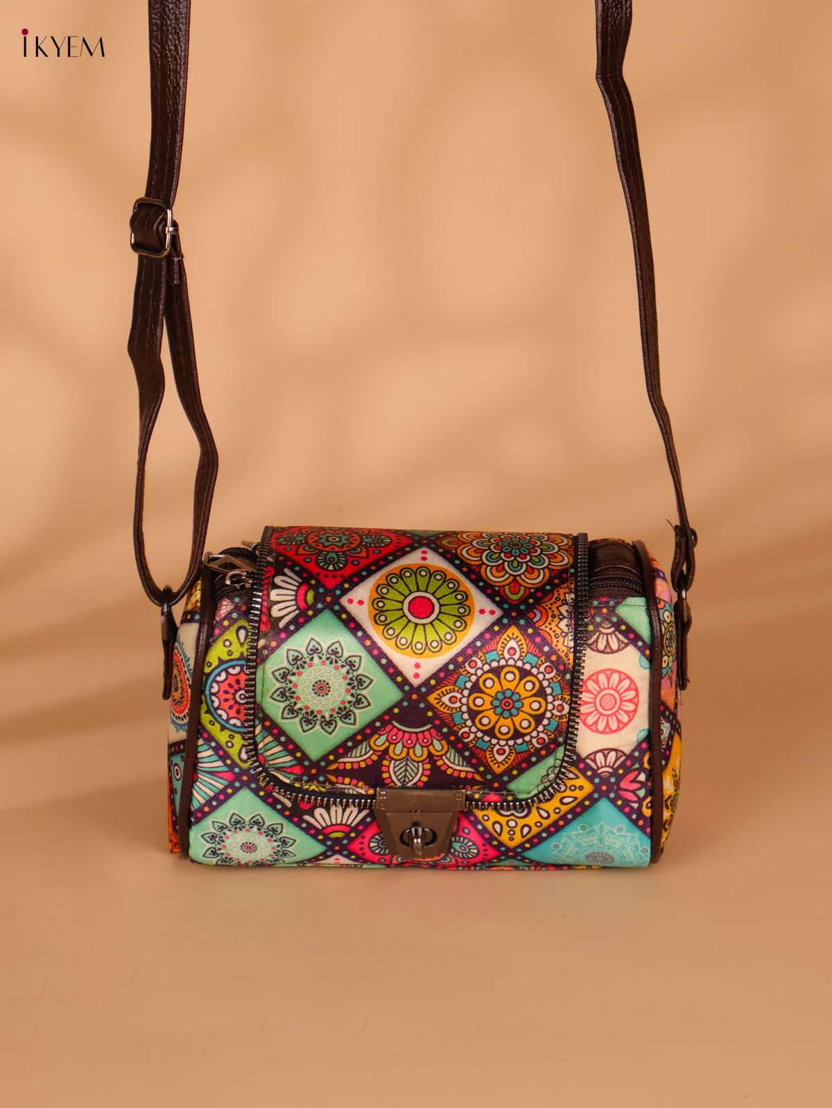 Printed cotton Sling Bag – Multicolour