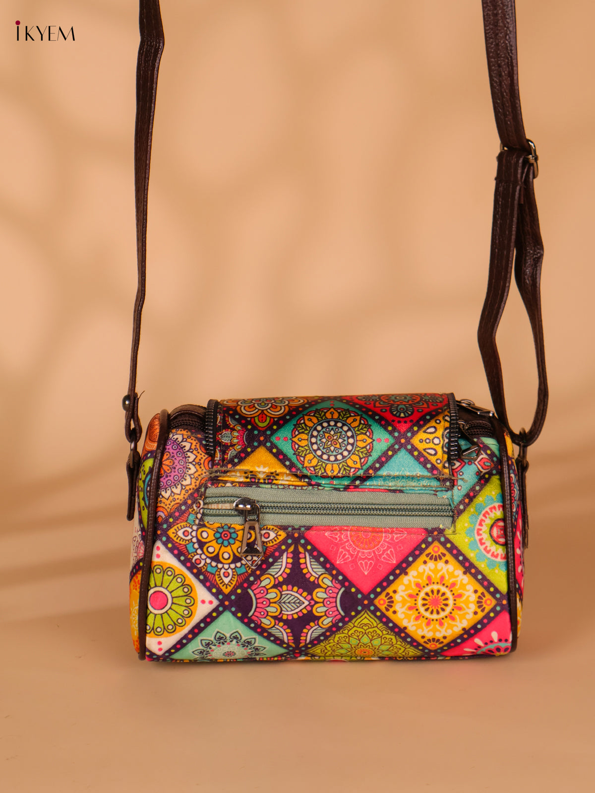 Printed cotton Sling Bag – Multicolour