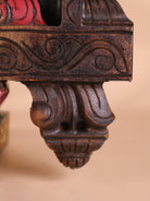 Wooden Hand carved Painted Ganesha wall Panel(18x12)