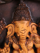Wooden Hand carved Painted Ganesha wall Panel(18x12)