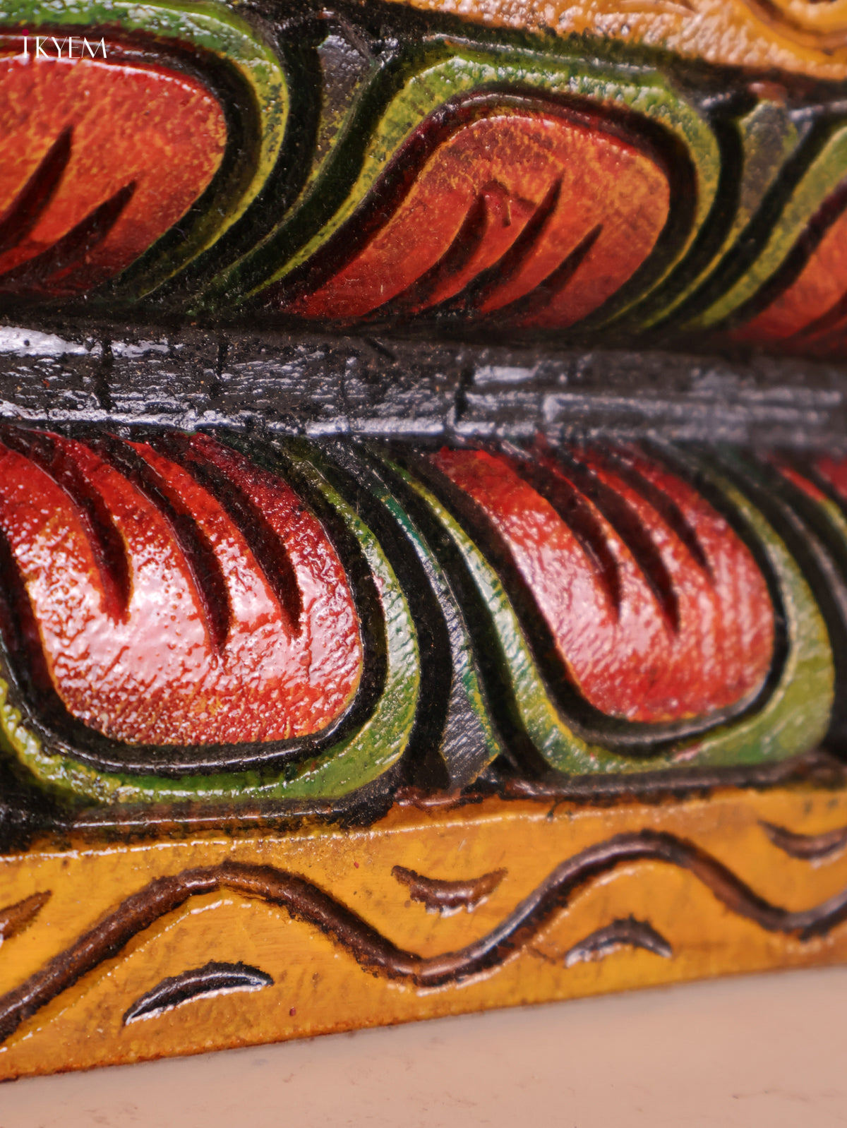 Wooden Hand carved Painted Horizandal Gopuram-(8x36)