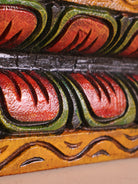Wooden Hand carved Painted Horizandal Gopuram-(8x36)