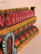 Wooden Hand carved Painted Horizandal Gopuram-(8x36)