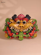 Wooden Hand Carved Painted Horse Yazhi Wall Bracket (13x18)