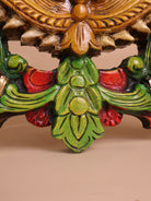 Wooden Hand Carved Painted Horse Yazhi Wall Bracket (13x18)