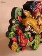Wooden Hand Carved Painted Horse Yazhi Wall Bracket (13x18)