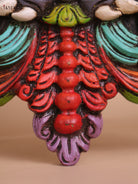 Wooden Hand Carved Painted Horse Yazhi Wall Bracket (12x15)