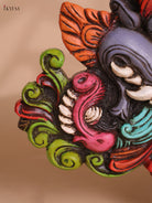 Wooden Hand Carved Painted Horse Yazhi Wall Bracket (12x15)