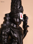 Wooden Hand Carved Painted Kalyana Balaji Statue (26x9)