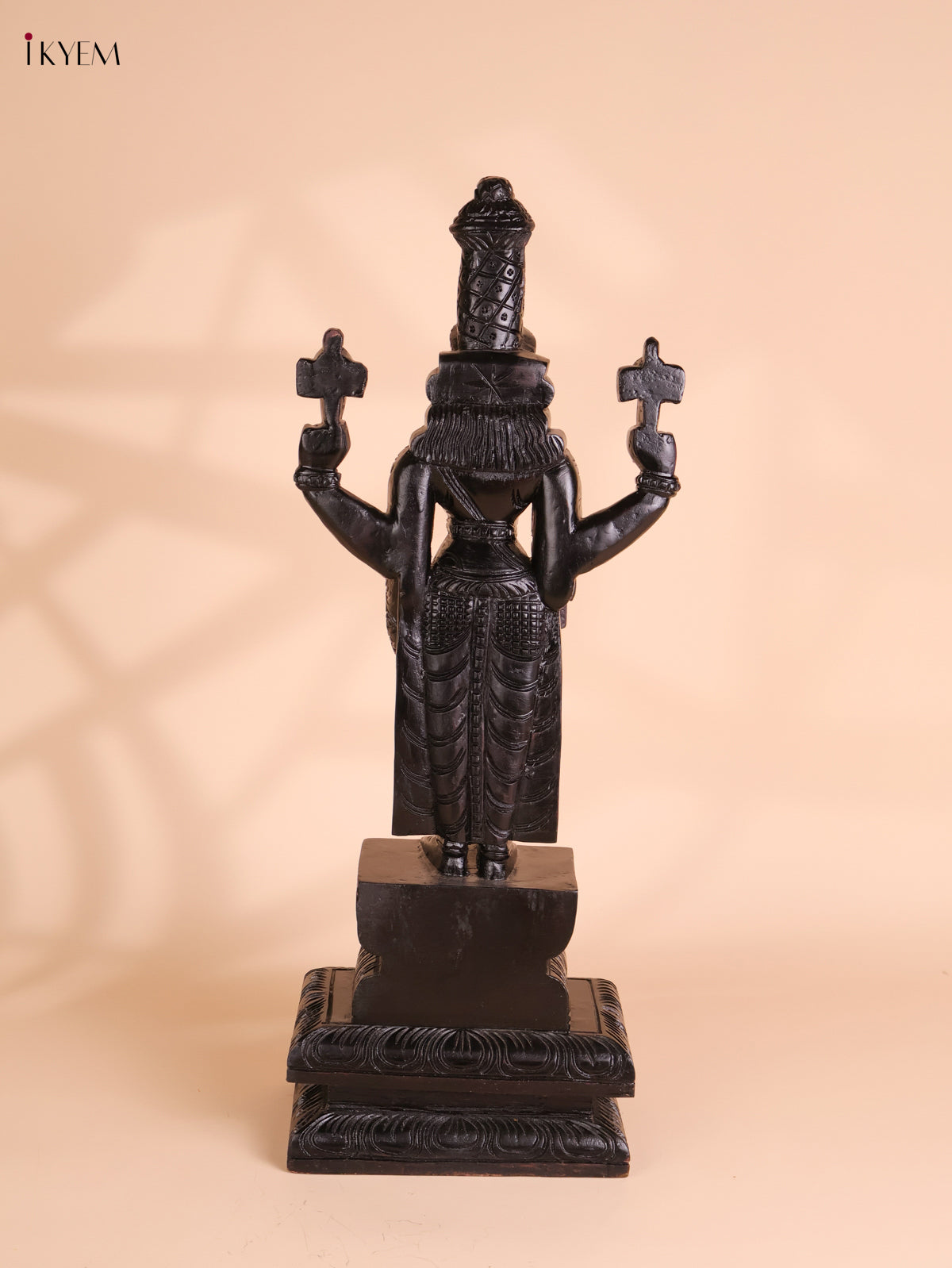 Wooden Hand Carved Painted Kalyana Balaji Statue (26x9)