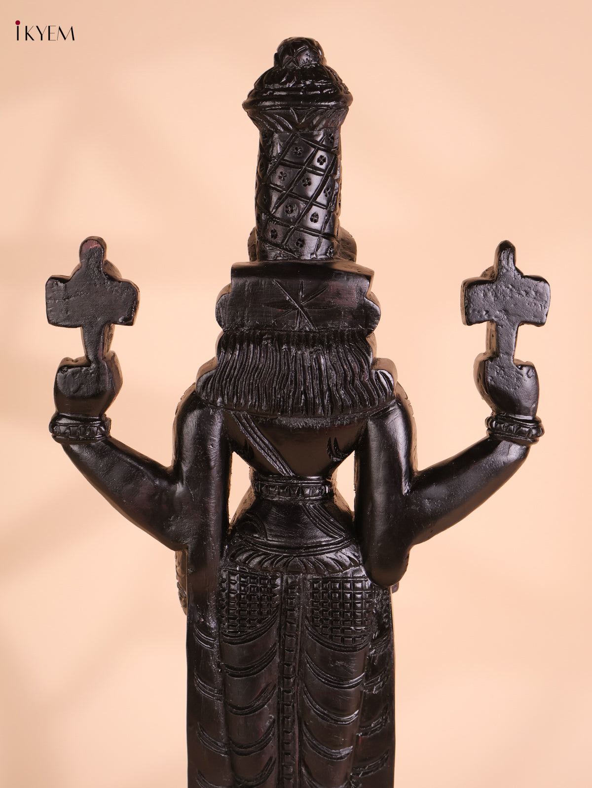 Wooden Hand Carved Painted Kalyana Balaji Statue (26x9)