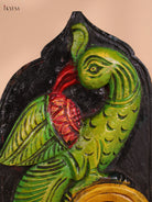 Wooden Hand Carved Painted -Parrot Wall Bracket(12x6)